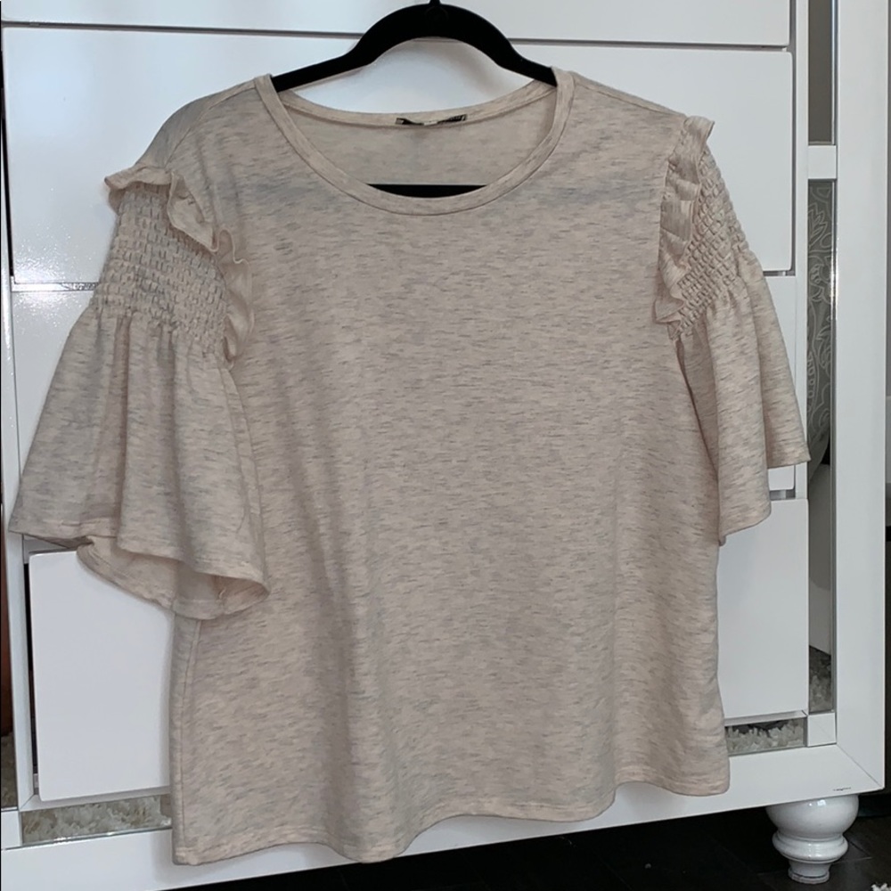 Cream June and Hudson Knit Blouse